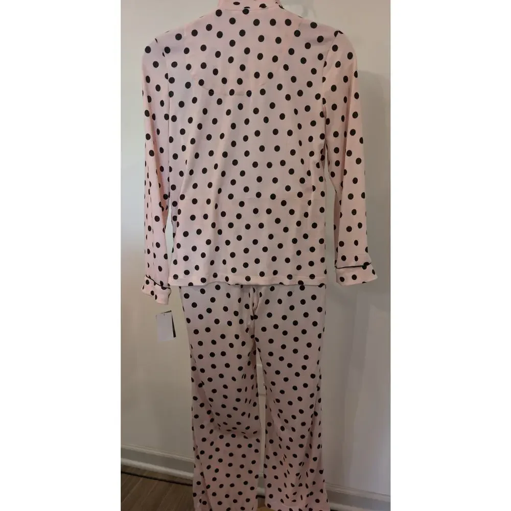 1015 Kate Spade Pink Polka Dot Pajama Set